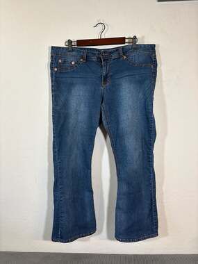 Source of Wisdom Women's Size 18 Blue Bootcut Stretch Jeans